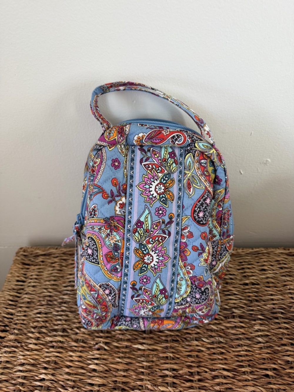 Vera Bradley Light Blue Quilted Paisley Lunch bag